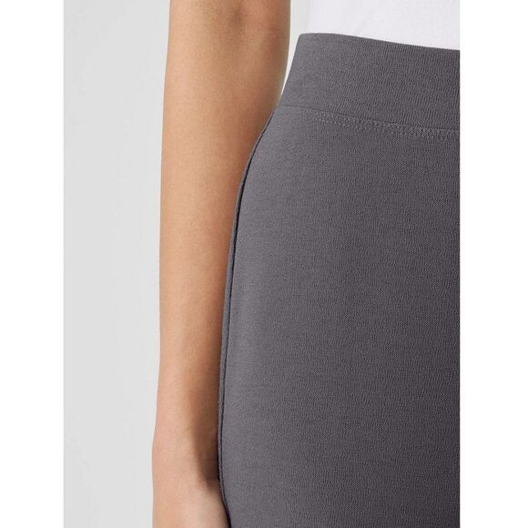 Eileen Fisher Washable Stretch Crepe Slim Ankle Pant In Slate - Picture 2 of 14